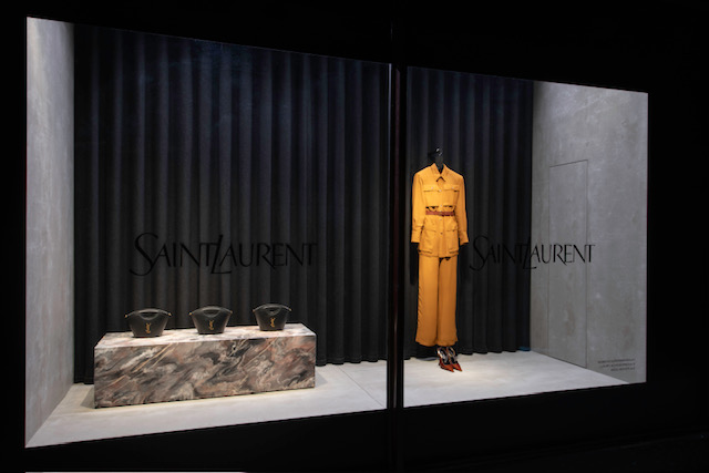 Saint Laurent commercial window display by J H Interiors